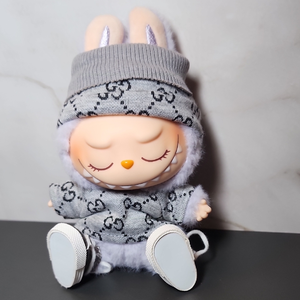 Cozy Knit Beanie' Sweater & Shoes Set for Labubu NWOT